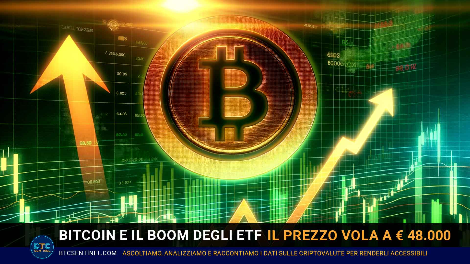 Bitcoin e il boom degli ETF: il prezzo vola oltre i € 48.000