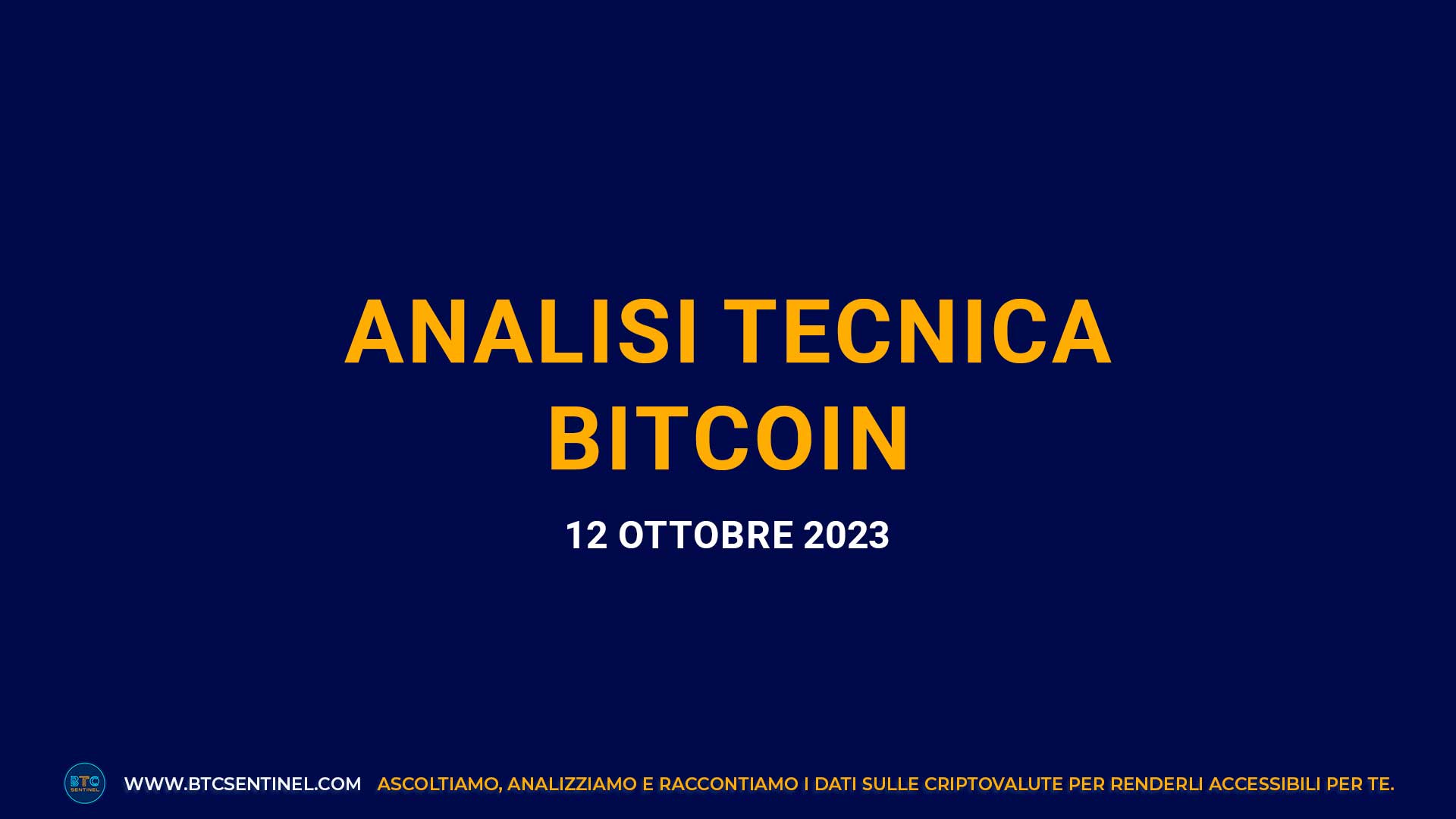 Bitcoin: analisi tecnica BTC-USD del 12 ottobre 2023