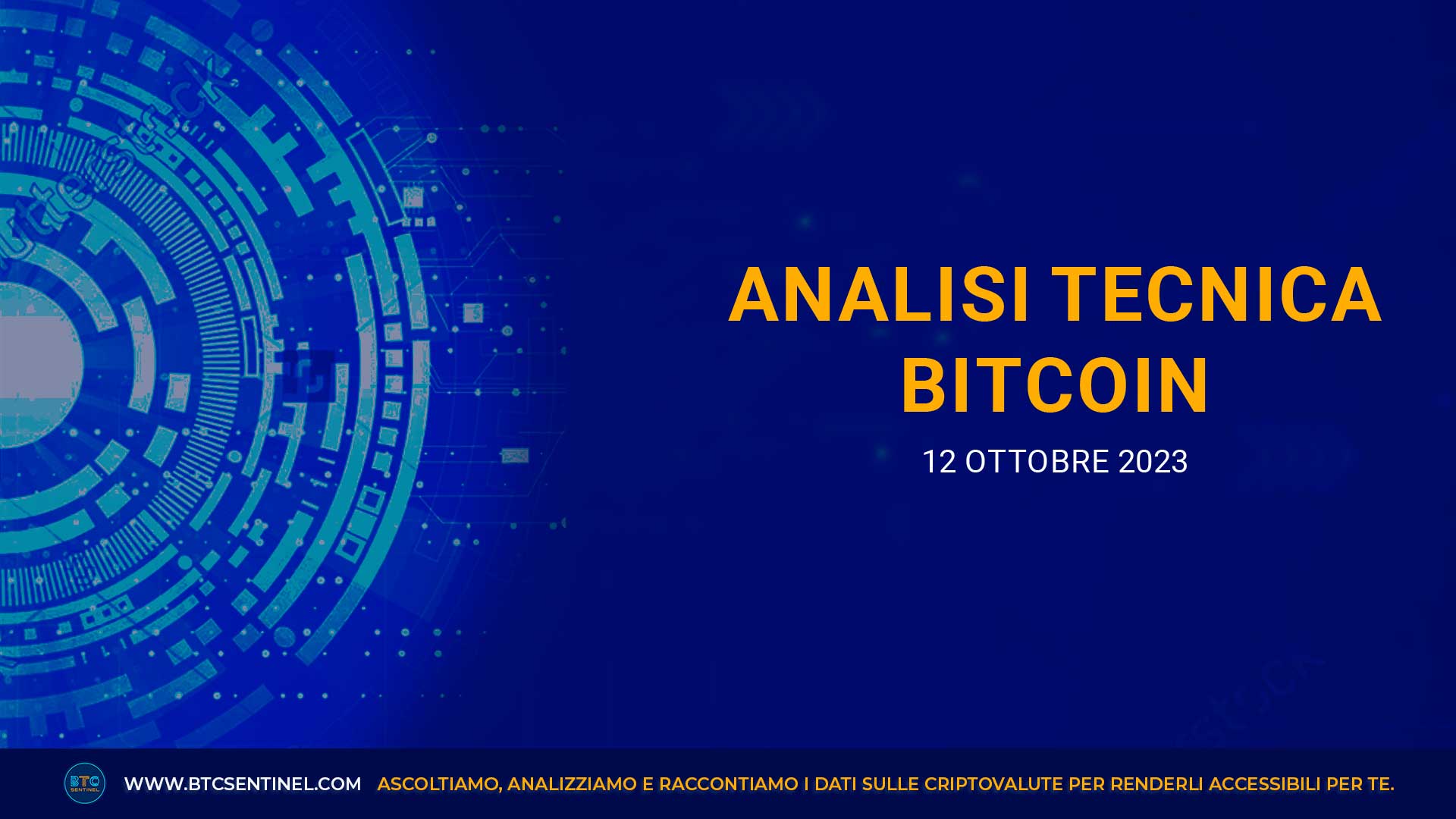 Bitcoin: analisi tecnica BTC-USD del 13 ottobre 2023
