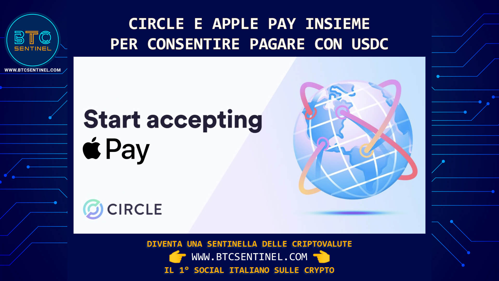 Circle annuncia che gli utenti Apple Pay possono ora pagare con USDC utilizzando l'integrazione API di Circle