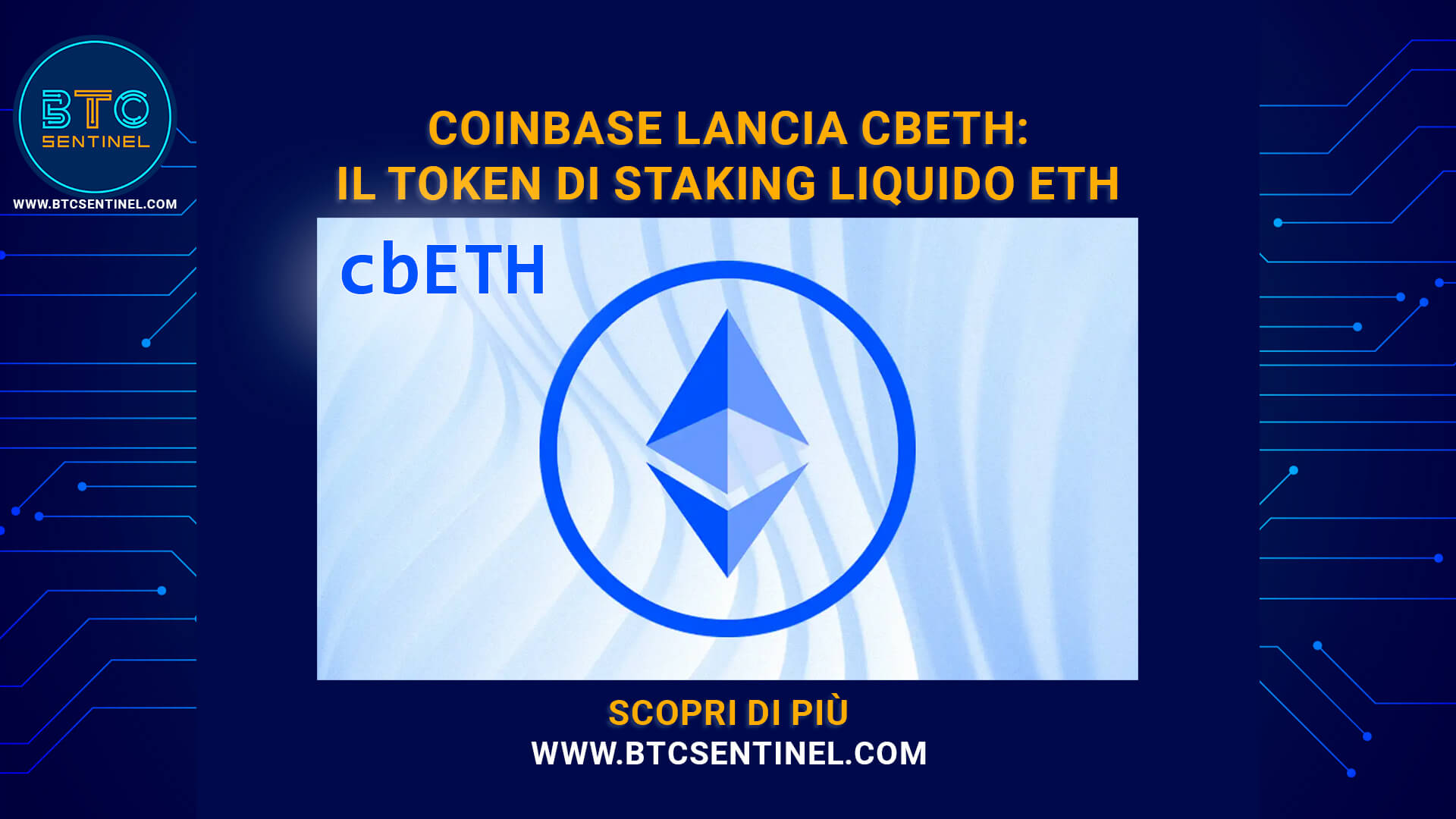 Coinbase lancia cbETH: il token di staking liquido per Ethereum