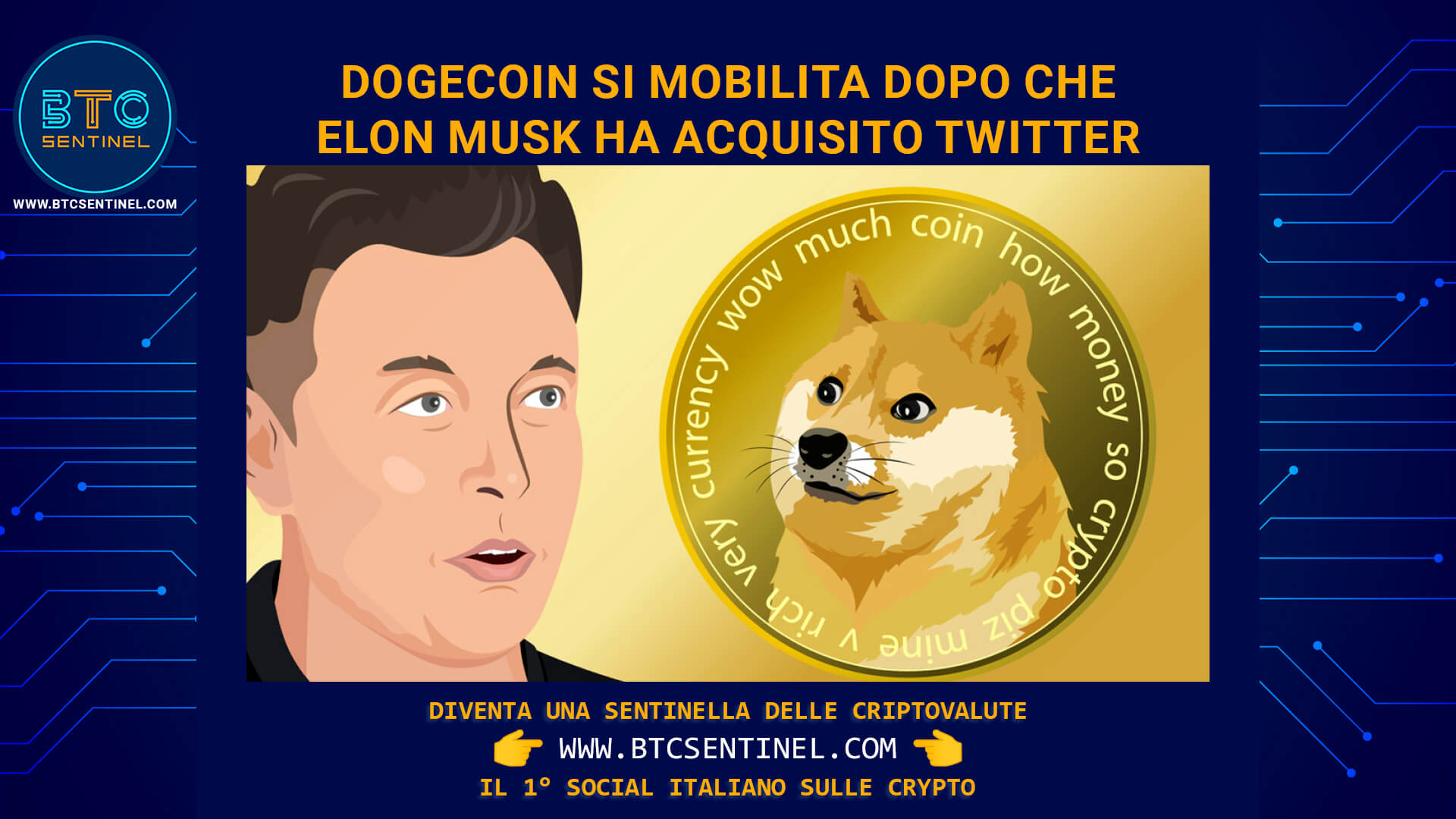 Dogecoin si mobilita dopo che Elon Musk ha acquisito Twitter