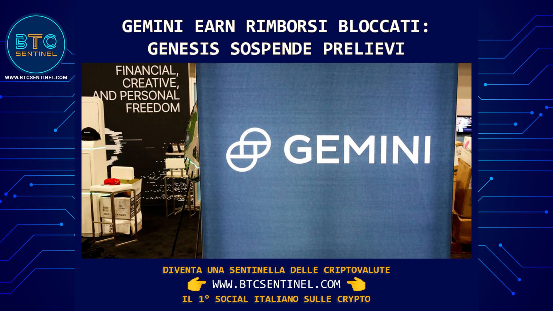Gemini ha annunciato che il suo programma Earn non sarà in grado di soddisfare i rimborsi dei clienti nei 5 giorni previsti da contratto