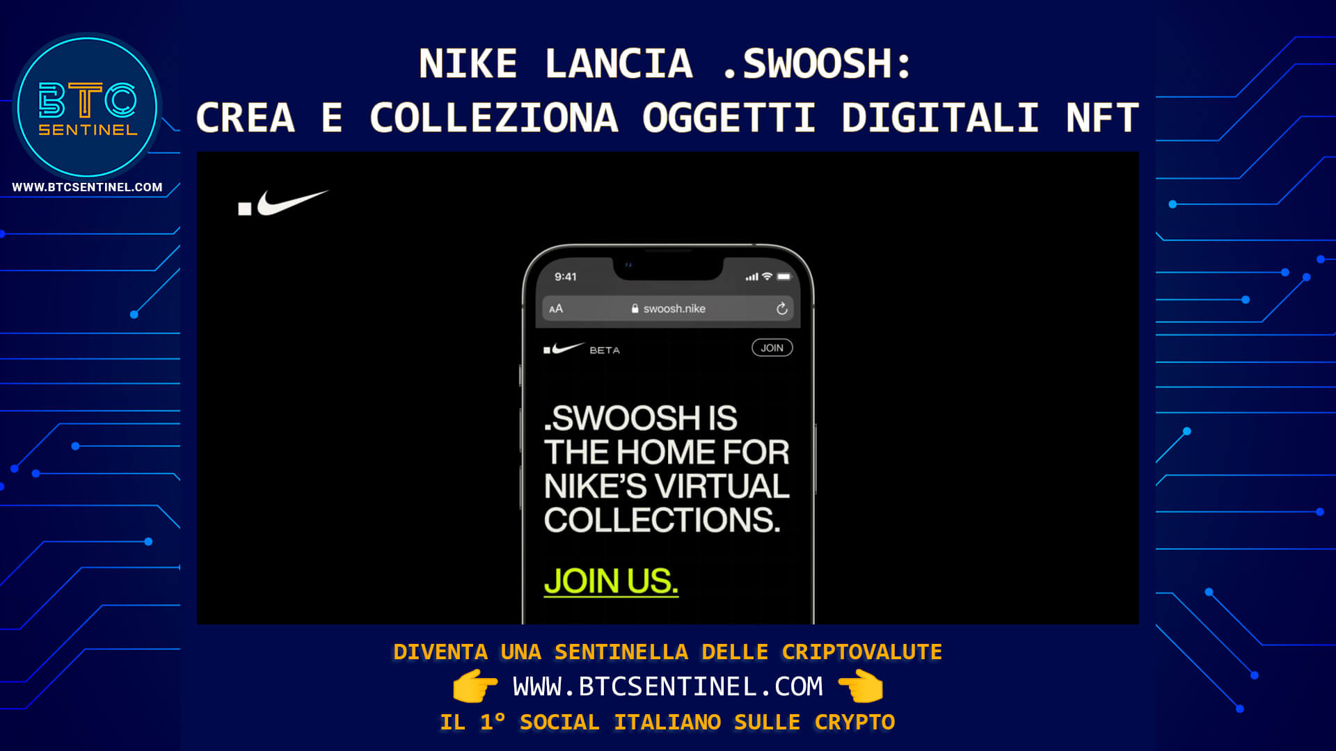 Nike lancia .SWOOSH: crea e colleziona oggetti digitali NFT