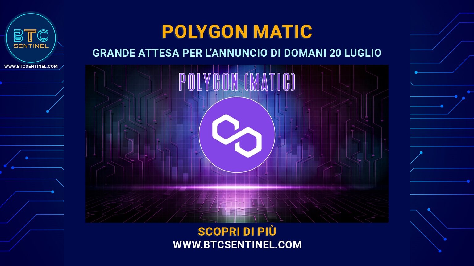 Polygon MATIC: grande attesa per l'annuncio di domani 20 luglio!